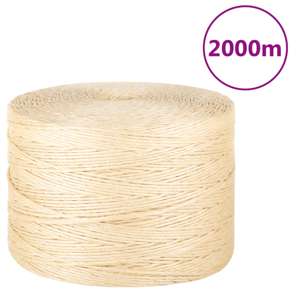 Corde Vidaxxl 3 mm 2000 m 100% sisal