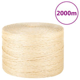 Vidaxl tau 3 mm 2000 m 100% sisal