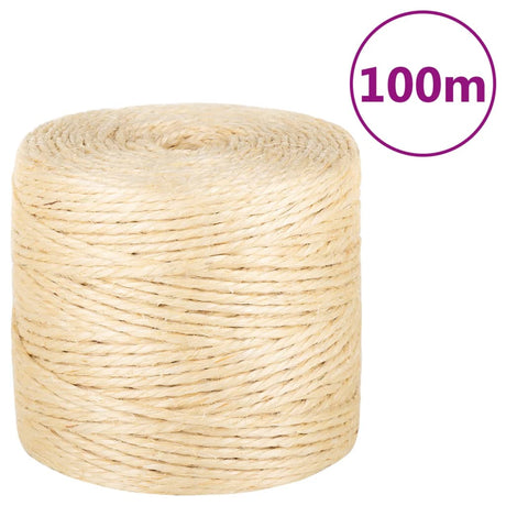 Corde vidaxl 4 mm 100 m 100% sisal