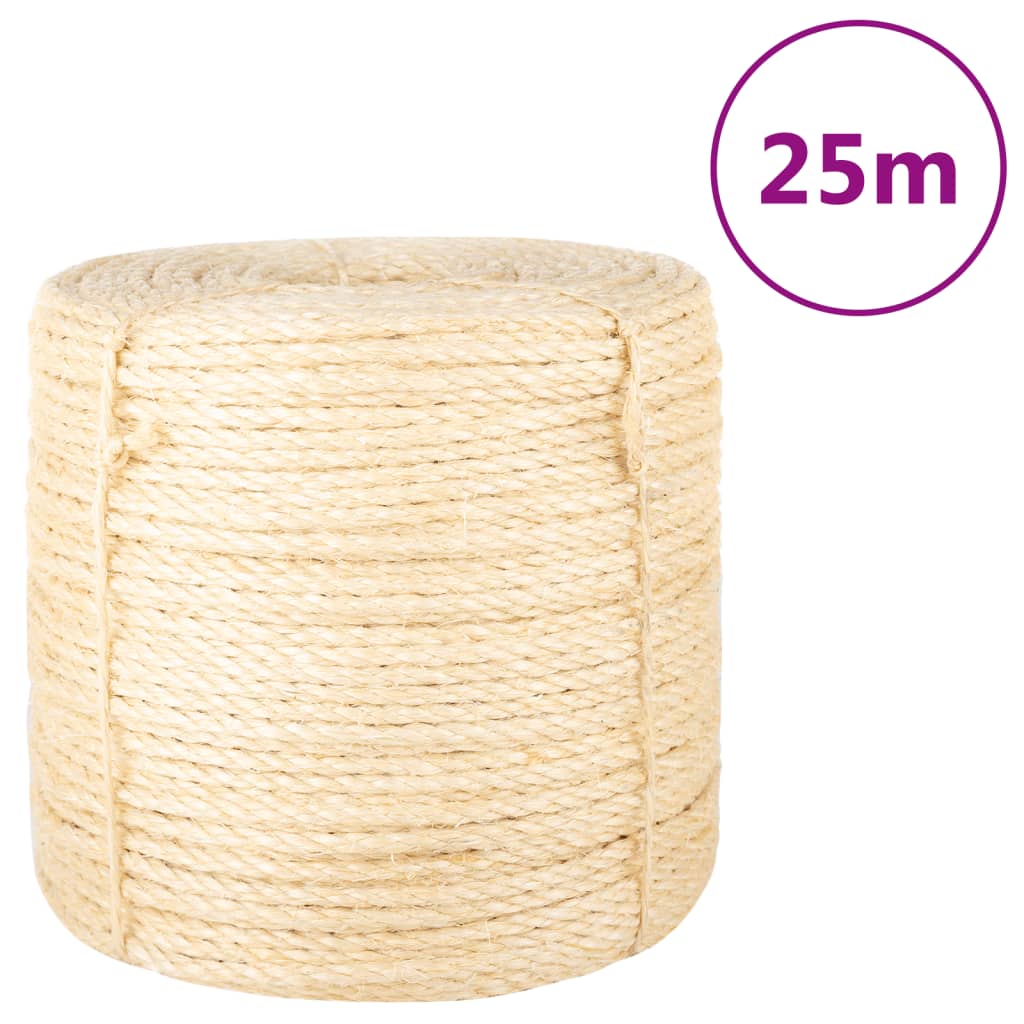 Corde vidaxl 6 mm 25 m 100% sisal