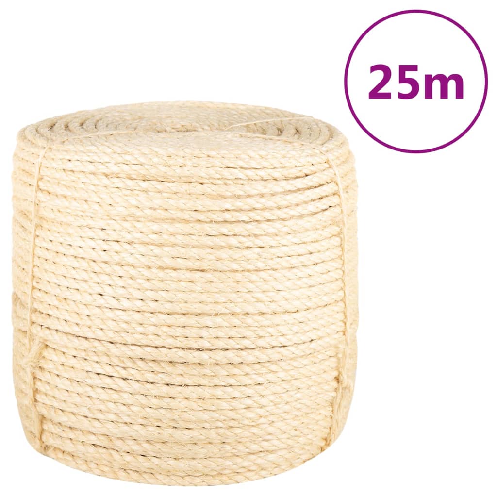 Vidaxl reb 8 mm 25 m 100% sisal