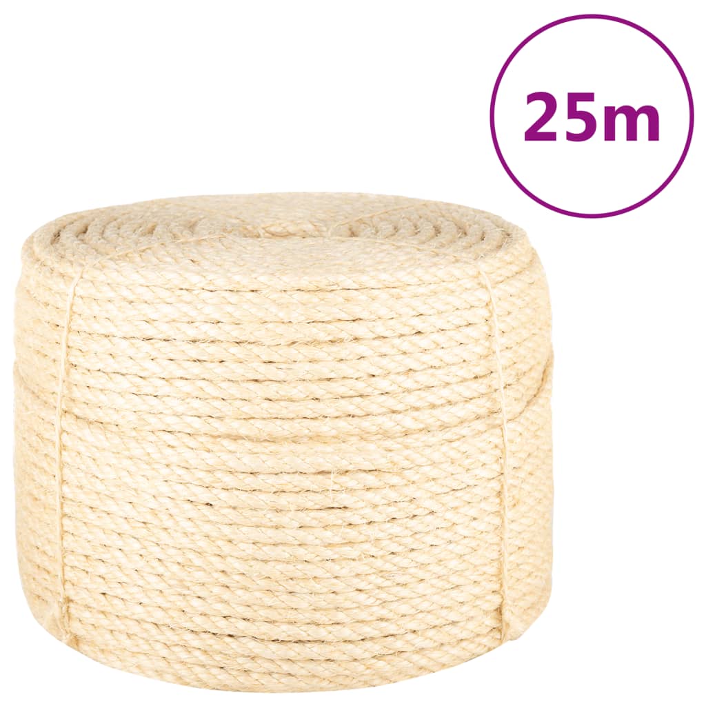 Vidaxl reb 10 mm 25 m 100% sisal