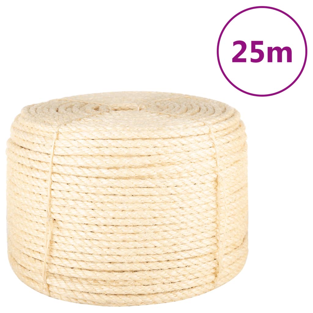 Vidaxl tau 12 mm 25 m 100% sisal