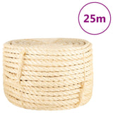 Vidaxl tau 16 mm 25 m 100% sisal