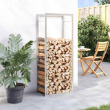Vidaxx support à bois de chauffage 50x28x132 cm en acier inoxydable