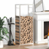 Vidaxx support à bois de chauffage 50x28x132 cm en acier inoxydable