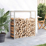 Vidaxx support à bois de chauffage 80x28x86 cm en acier inoxydable