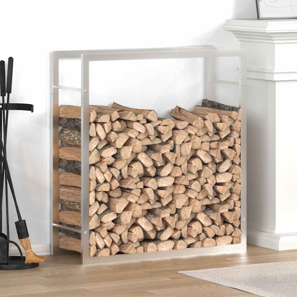 Vidaxx support à bois de chauffage 80x28x86 cm en acier inoxydable