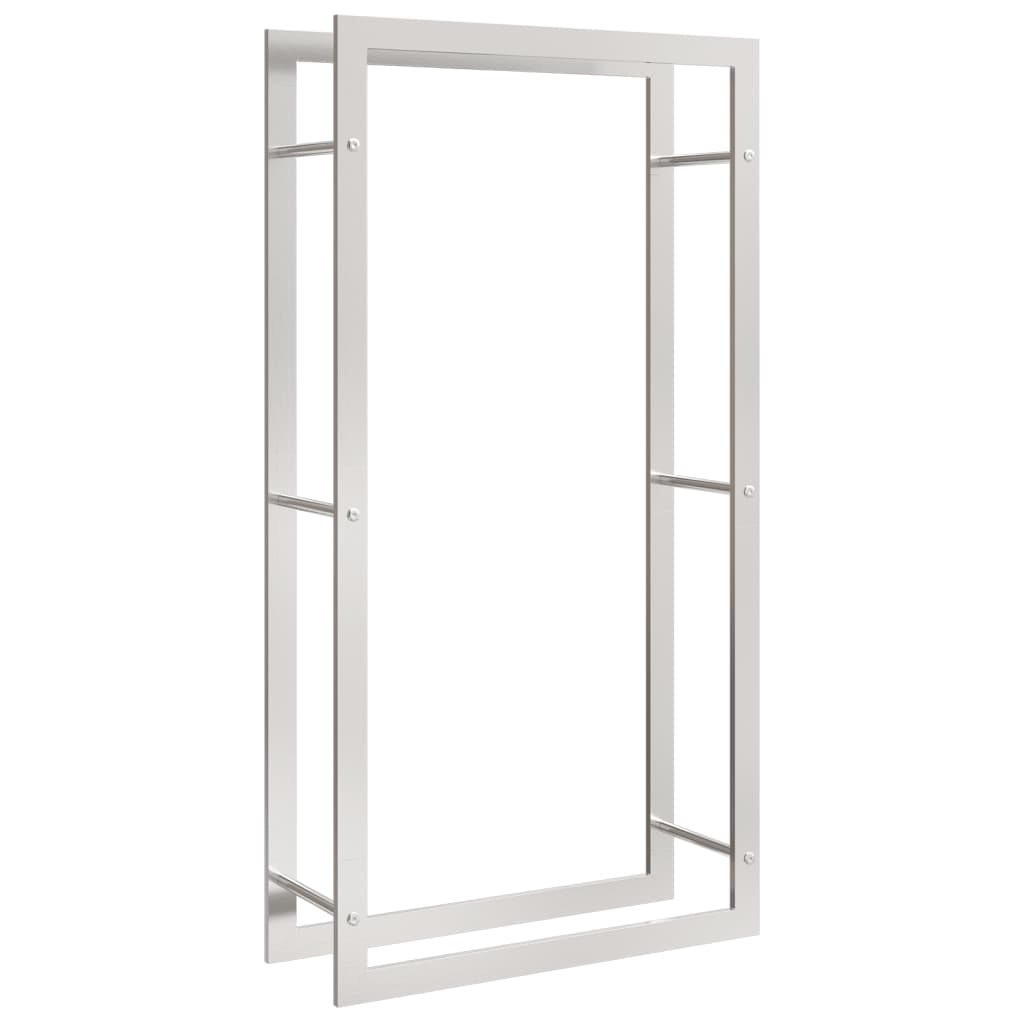Vidaxx support à bois de chauffage 80x28x154 cm en acier inoxydable