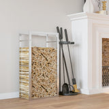 Vidaxx support à bois de chauffage 80x28x154 cm en acier inoxydable