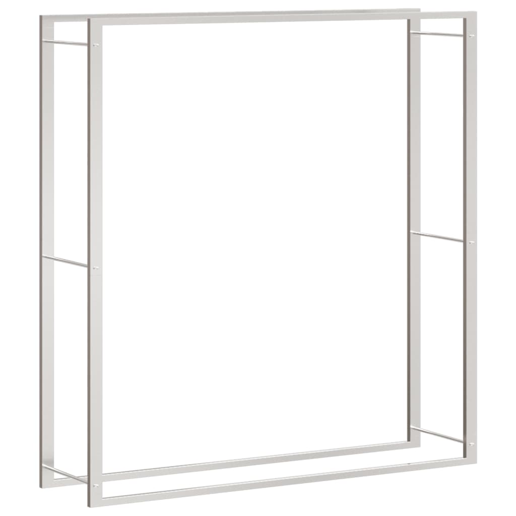 Vidaxx support à bois de chauffage 110x28x116 cm en acier inoxydable