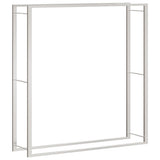 Vidaxx support à bois de chauffage 110x28x116 cm en acier inoxydable