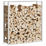 Vidaxx support à bois de chauffage 110x28x116 cm en acier inoxydable