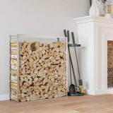 Vidaxx support à bois de chauffage 110x28x116 cm en acier inoxydable