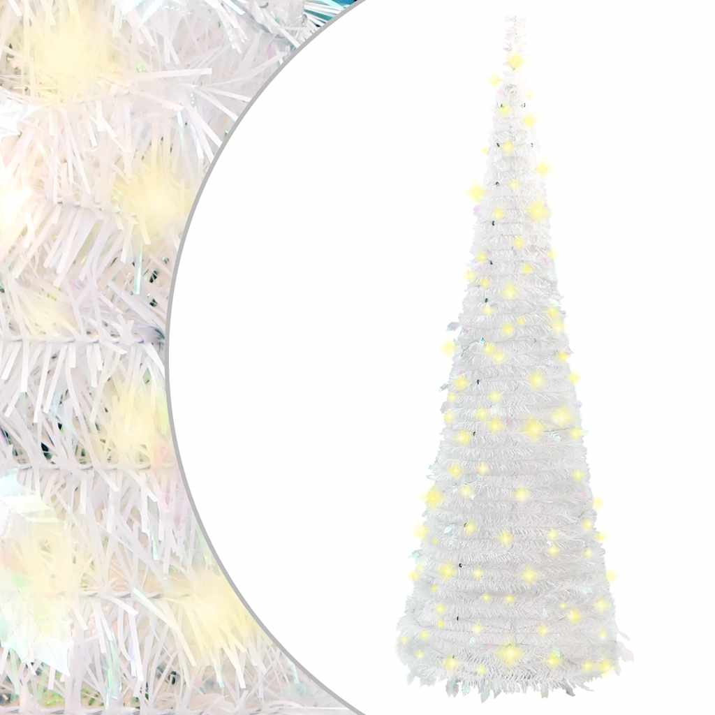VidaXL Sapin de Noël artificiel pop-up 50 LED 120 cm blanc