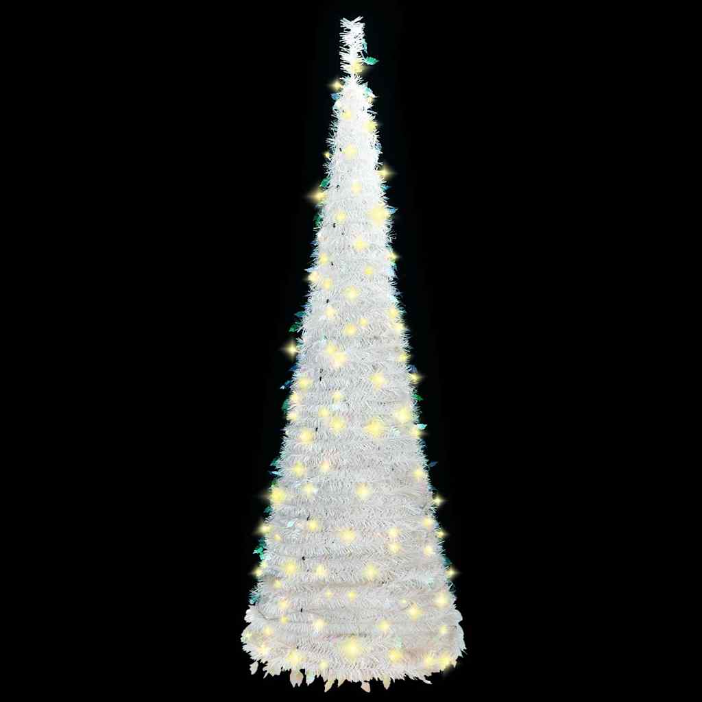 VidaXL Sapin de Noël artificiel pop-up 50 LED 120 cm blanc