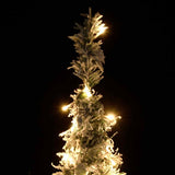 VidaXL Sapin de Noël artificiel pop-up avec neige 100 LED 150 cm
