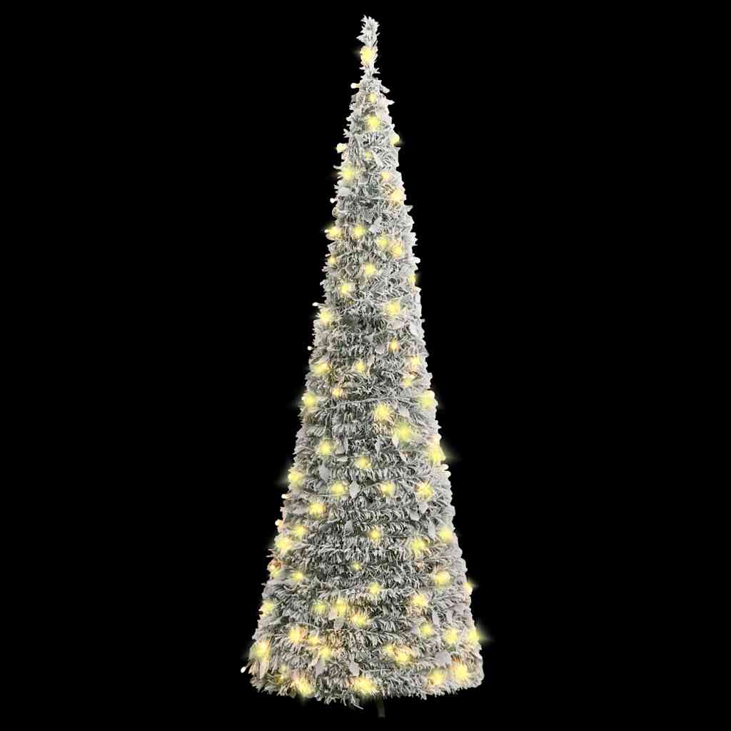 VidaXL Sapin de Noël artificiel pop-up avec neige 150 LED 180 cm