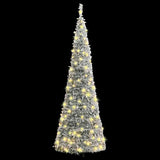 VidaXL Sapin de Noël artificiel pop-up avec neige 150 LED 180 cm