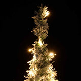 VidaXL Sapin de Noël artificiel pop-up avec neige 200 LED 210 cm