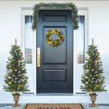 Vidaxl 4 pièces de décoration de porte de Noël PVC