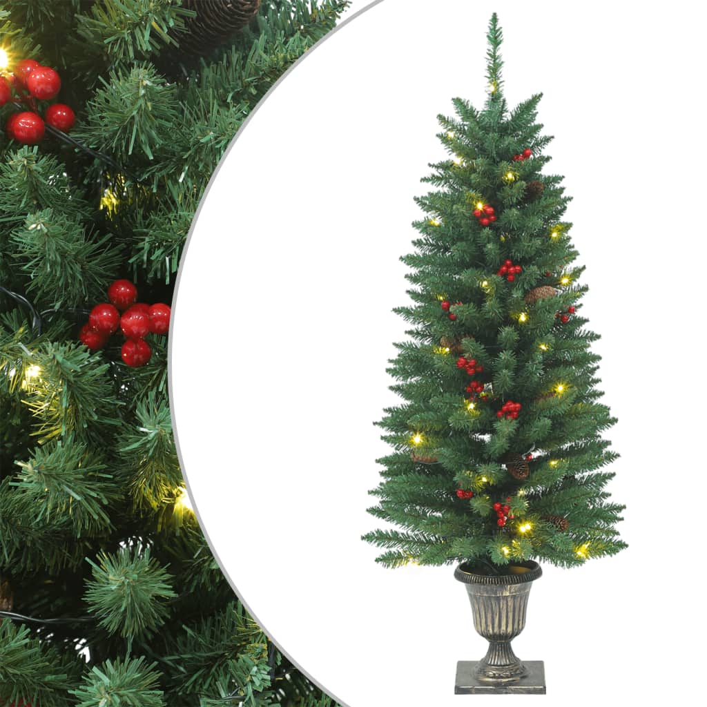 Vidaxl arbres de Noël artificiels 2 st 100 LEDS 120 cm vert