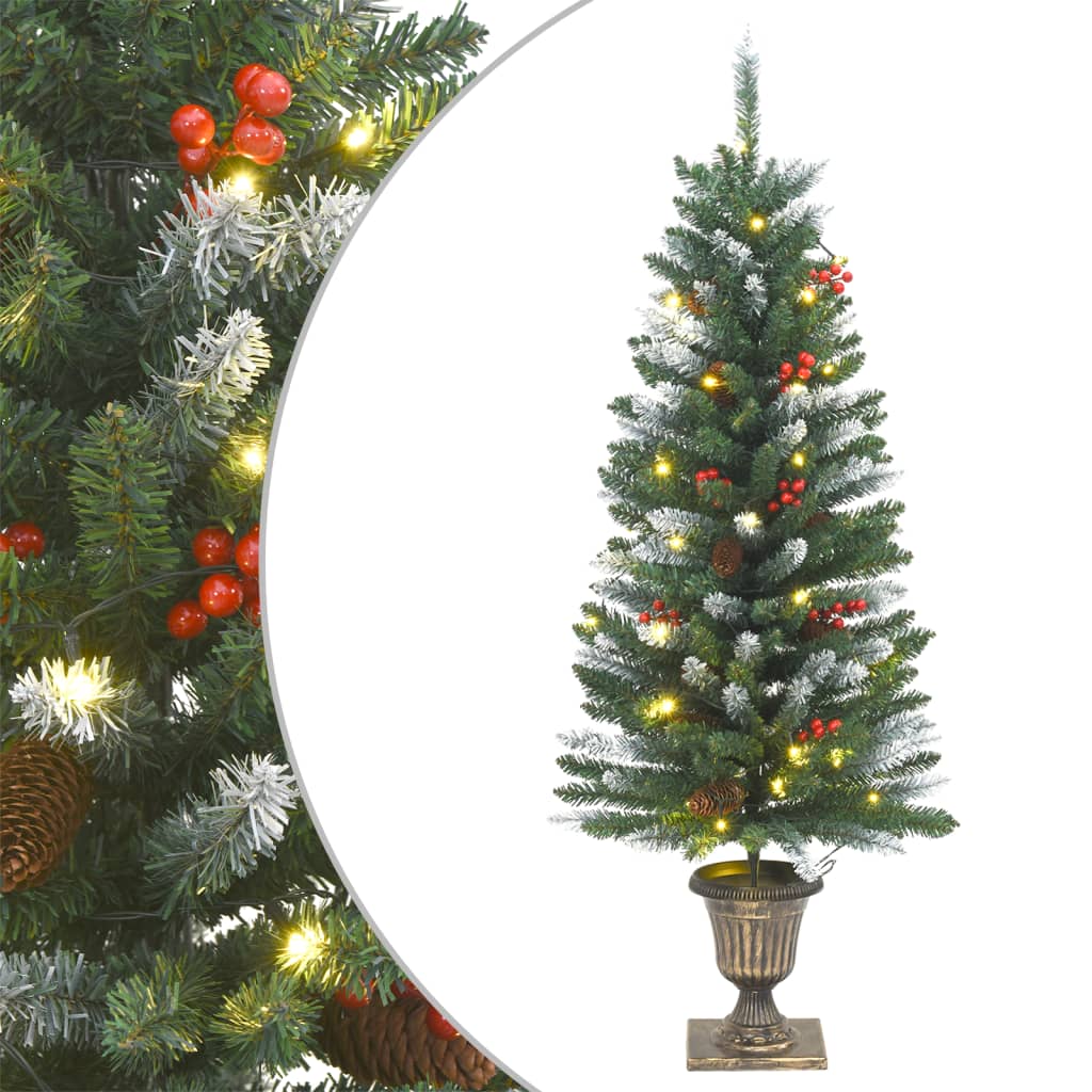 Vidaxl arbres de Noël artificiels 2 st 100 LEDS 120 cm vert
