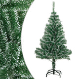Vidaxl kunstkerstboom avec neige 120 cm vert