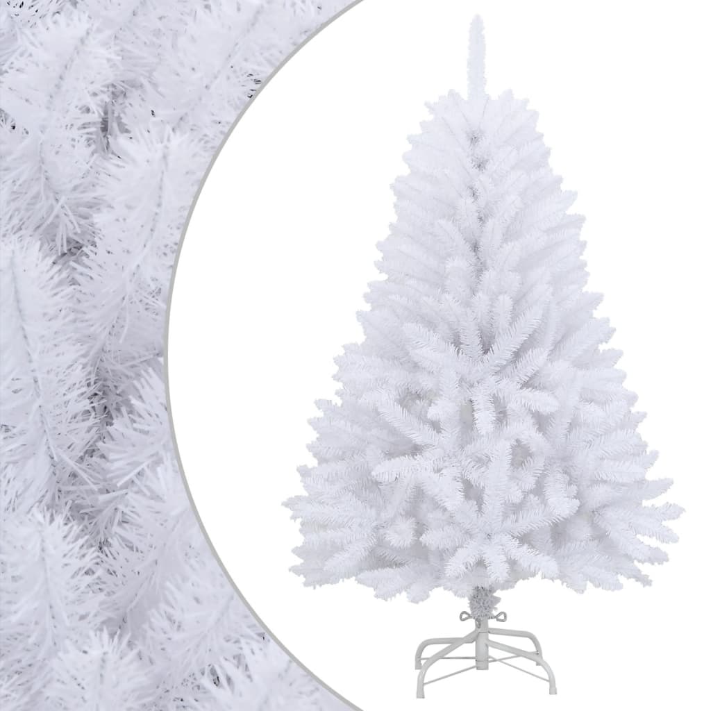 Vidaxx sapin de Noël artificiel avec charnières et support 120 cm blanc