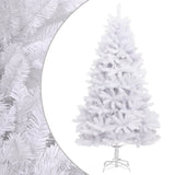 VidaXL Sapin de Noël artificiel avec charnières avec support 210 cm blanc
