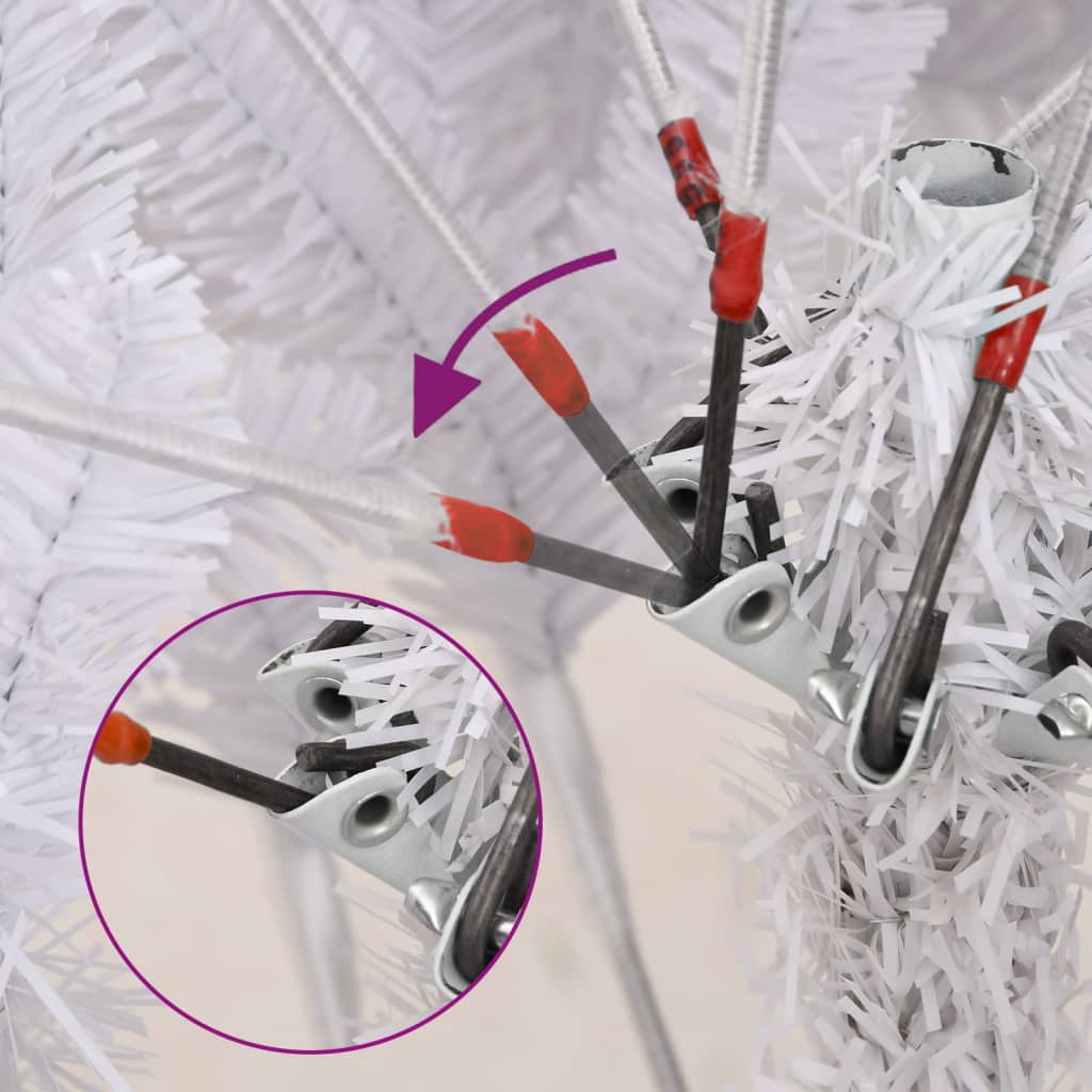Vidaxl Kunstkerstboom med hængsler med standard 240 cm hvid