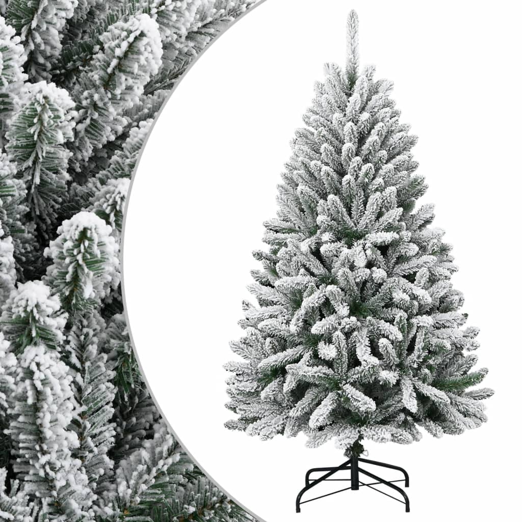 VidaXL Sapin de Noël artificiel avec charnières et neige 120 cm