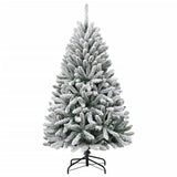 VidaXL Sapin de Noël artificiel avec charnières et neige 120 cm