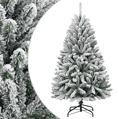 VidaXL Sapin de Noël artificiel avec charnières et neige 150 cm