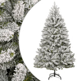 Vidaxl kunstkerstboom avec des charnières et neige 180 cm