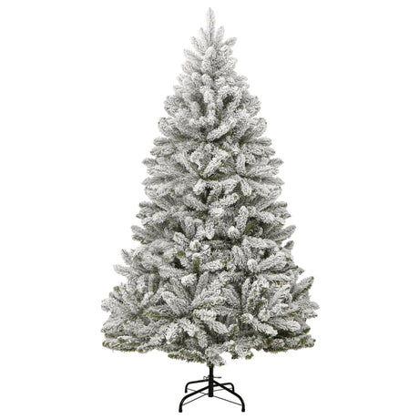 Vidaxl kunstkerstboom avec des charnières et neige 180 cm