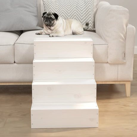 Vidaxx escalier pour animaux de compagnie 40x49x47 cm bois de pin massif blanc