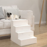 Vidaxx escalier pour animaux de compagnie 40x49x47 cm bois de pin massif blanc