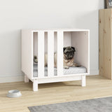 Vidaxl Dog Loft 60x45x57 cm Pine solide blanc