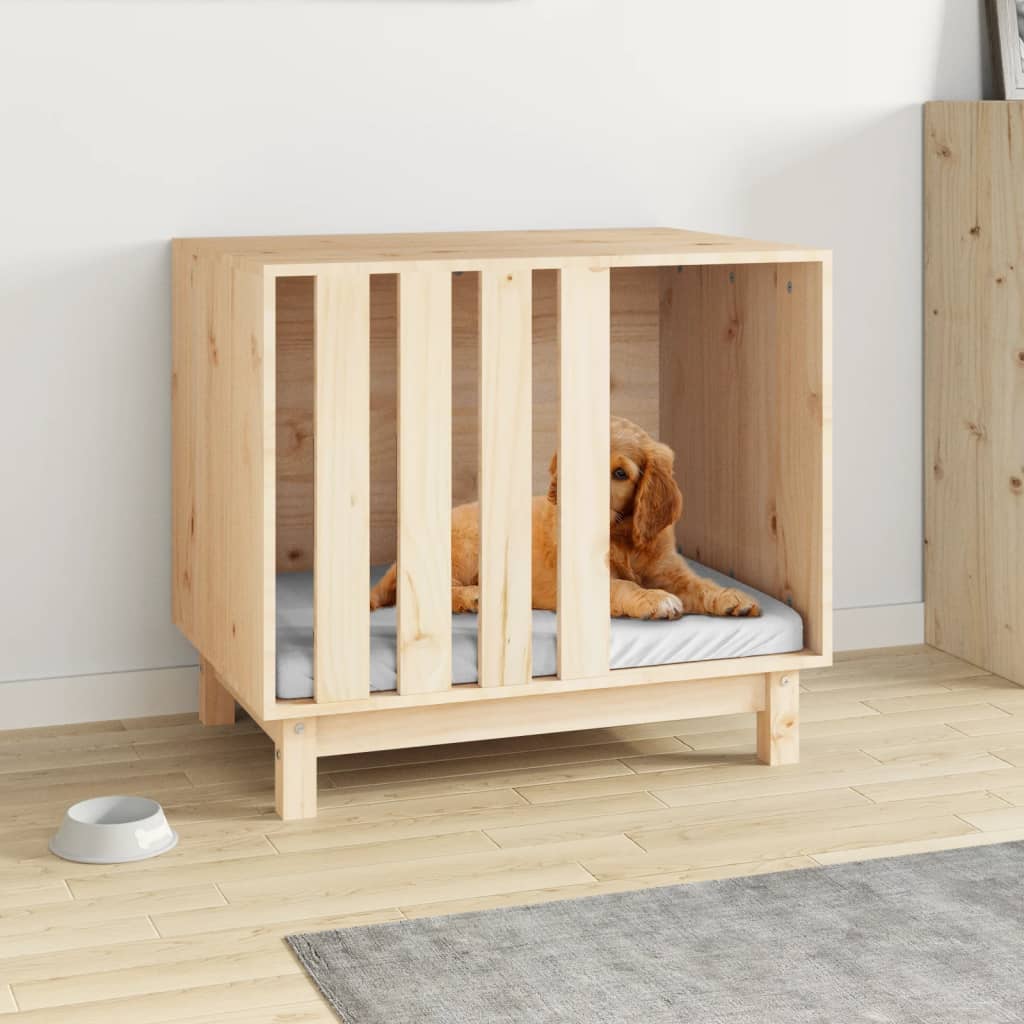 Vidaxxl niche pour chien 70x50x62 cm bois de pin massif