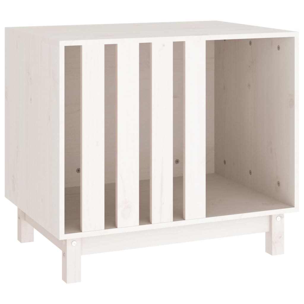 VidaXL niche pour chien 70x50x62 cm bois de pin massif blanc