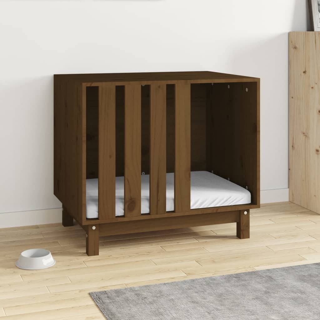 Vidaxl dog loft 70x50x62 cm Solid pine honey brown