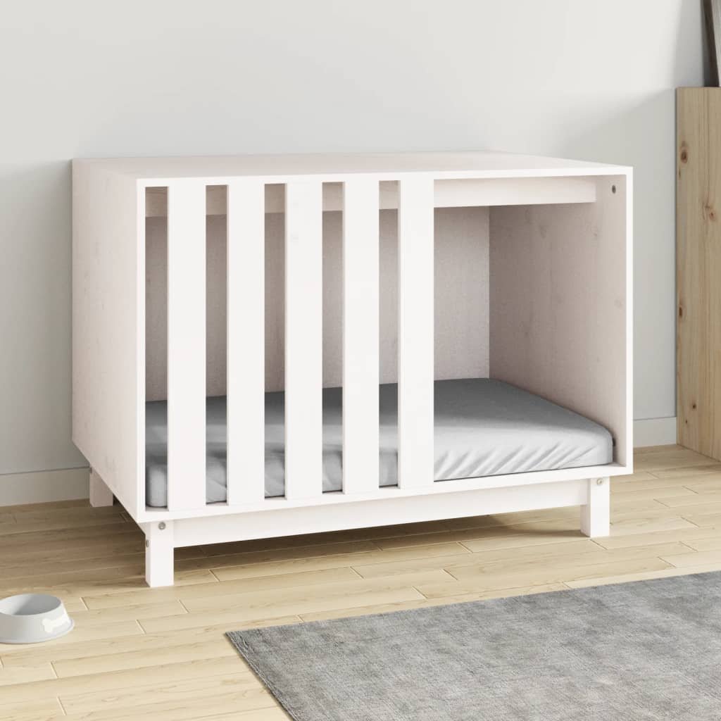 Vidaxx niche pour chien 90x60x67 cm bois de pin massif blanc