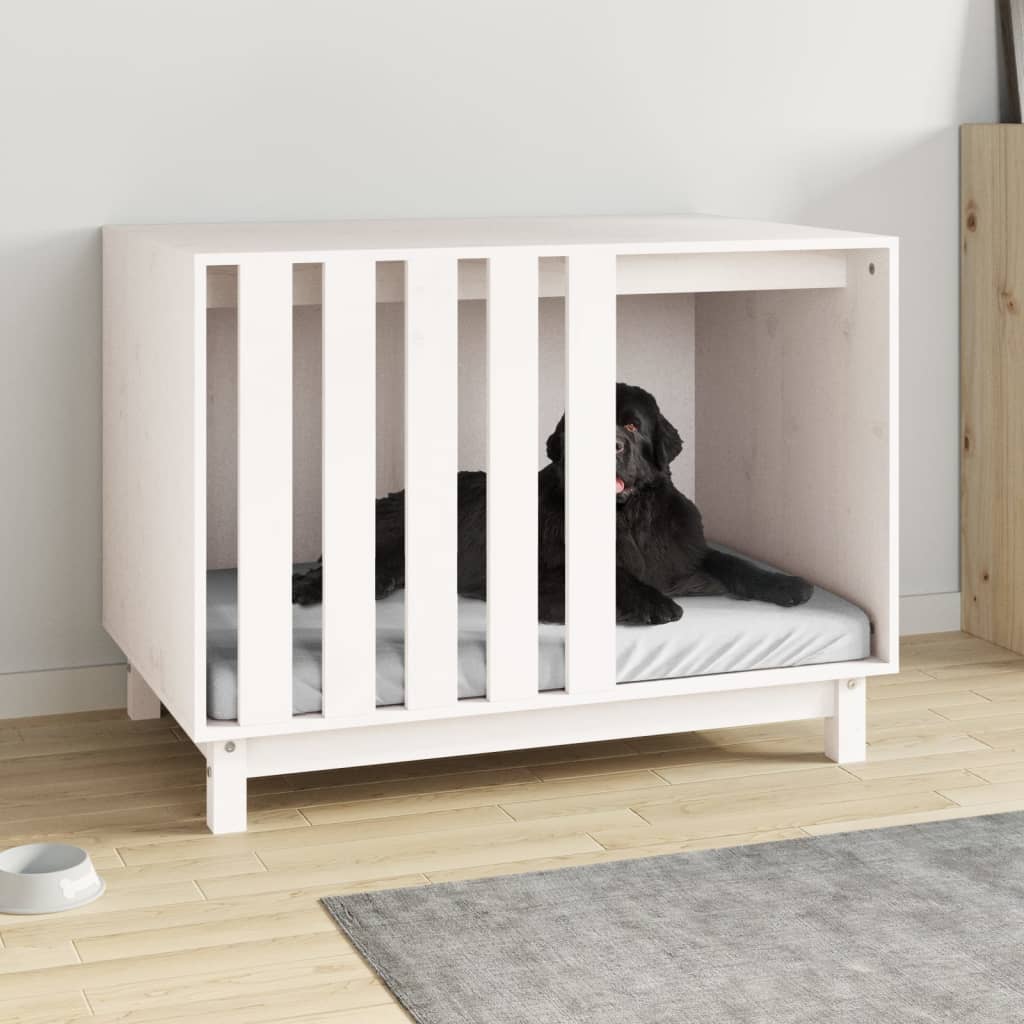 Vidaxx niche pour chien 90x60x67 cm bois de pin massif blanc