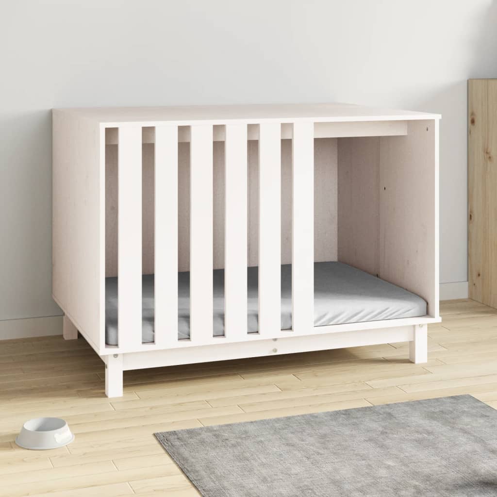 VidaXL niche pour chien 100x70x72 cm bois de pin massif blanc