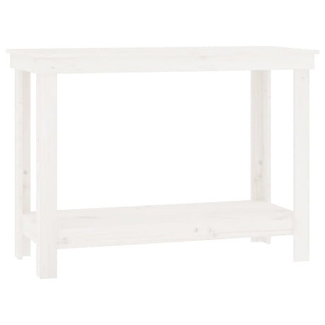 Vidaxl Workbench 110x50x80 cm Pine solide blanc
