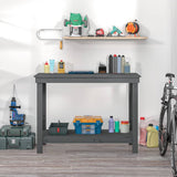 Vidaxx établi 110x50x80 cm bois de pin massif gris