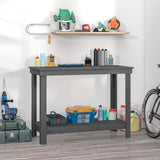Vidaxx établi 110x50x80 cm bois de pin massif gris