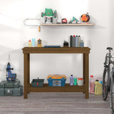 Vidaxx établi 110x50x80 cm bois de pin massif marron miel