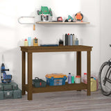 Vidaxx établi 110x50x80 cm bois de pin massif marron miel